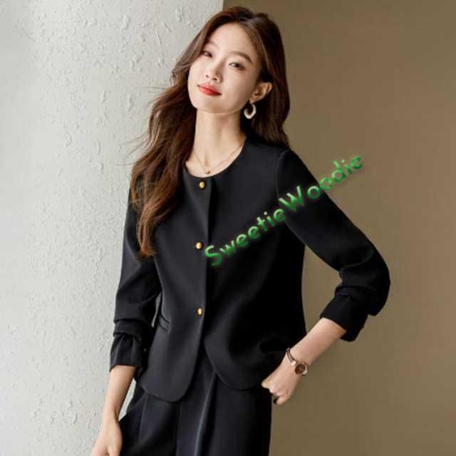 パンツスーツ フォーマル ノーカラージャケット セットアップ 長ズボン タックスラックス 入学式 卒業式 オフィスカジュアル ビジネス OL パンツスーツ ビジネススーツ ママスーツ セレモニースーツ 40代 50代 30代 20代 入園式 パンツスーツ フォーマル ノーカラージャケット セットアップ 長ズボン