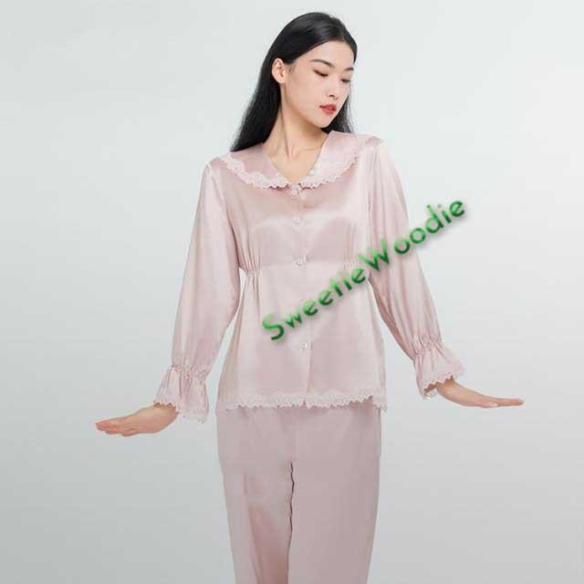 清潔家族 レディースパジャマ 抗ウイルス加工生地 フルテクト 40サテン