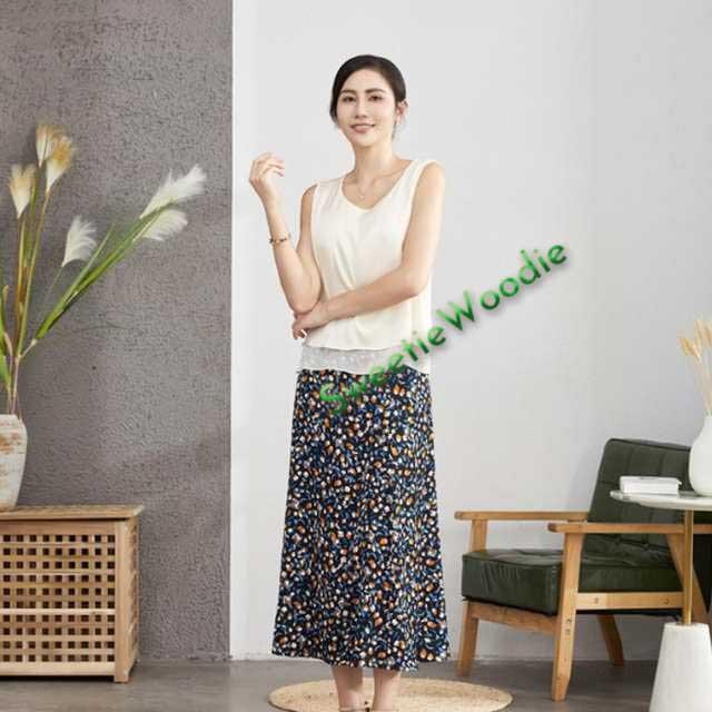 トップス ラウンドネック プルオーバー タンクトップ ブラウス シルク