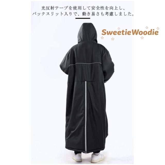 ベンチコート 防寒コート 足元ま防寒＆レベル6の防水！バイク 防水