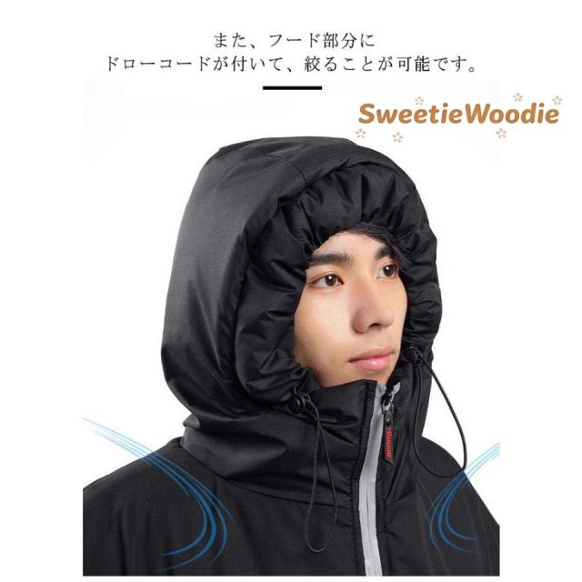 ベンチコート 防寒コート 足元ま防寒＆レベル6の防水！バイク 防水