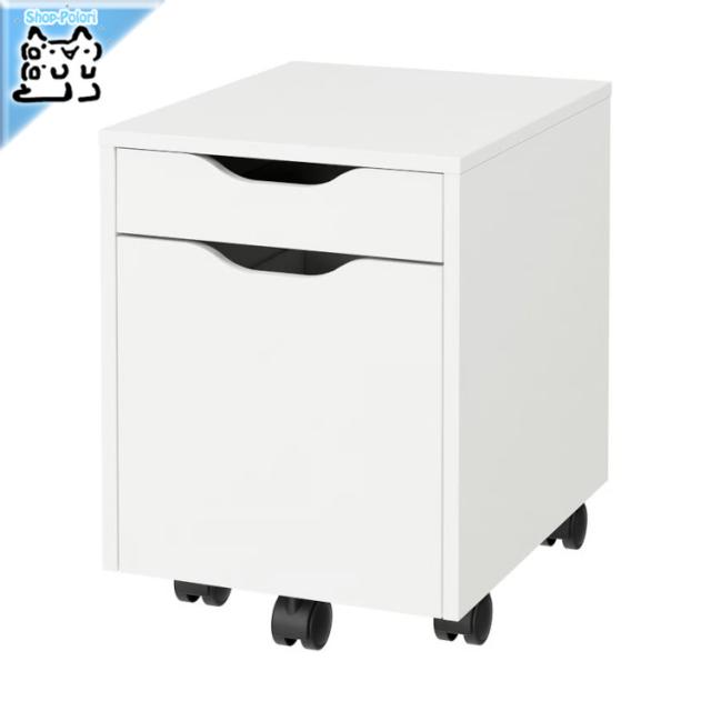 【 IKEA - イケア -】ALEX -アレクス- 引き出しユニット キャスター付き ホワイト/ブラック 36x50 cm (395.826.67)