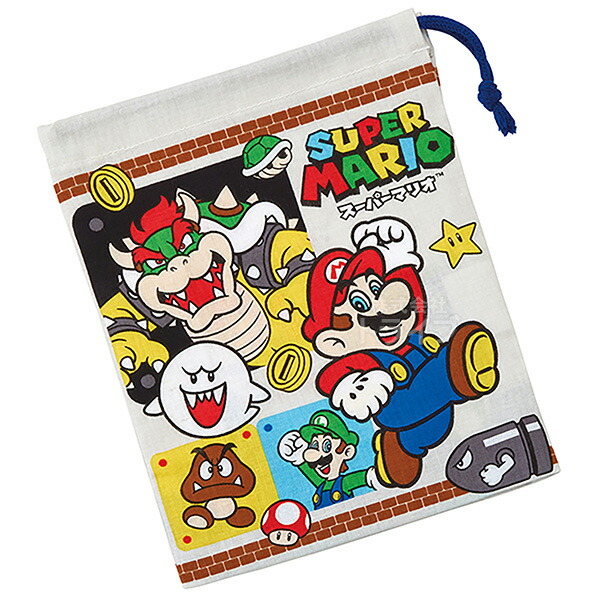スーパーマリオ お買得７点セット アルミお弁当箱 370ml トリオ コップ コップ袋 水筒 巾着 ランチクロス_6