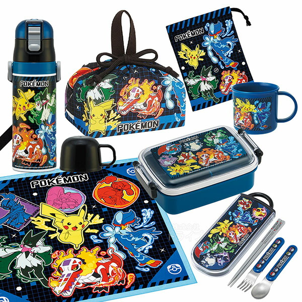 ポケモン 25 お買得7点セット 抗菌 角型お弁当箱 450ml トリオ 巾着