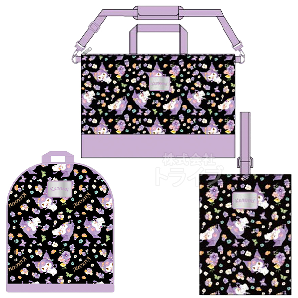 バッグ３点セット リュック レッスンバッグ シューズバッグ クロミ ブラックフラワー/クロミ