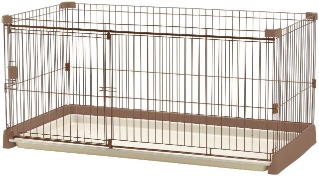 ペット用 お掃除簡単サークル150—80 茶