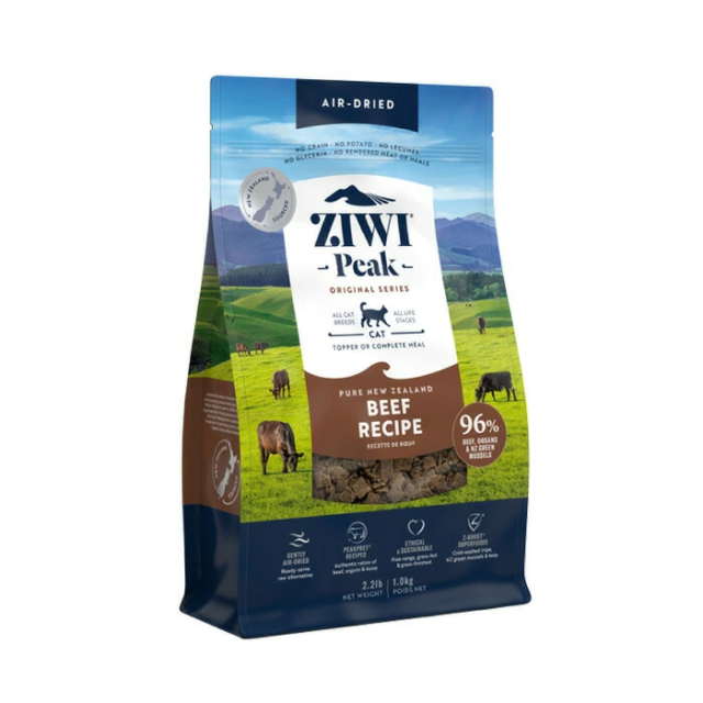 ZIWI PEAK (ジウィピーク） エアドライ・キャットフード グラスフェッドビーフ 1kg