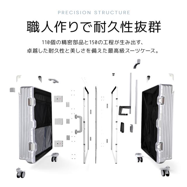 【今だけoff！2つのプレゼントをゲット！】スーツケース ストッパー付き Mサイズ フレームタイプ USB充電ポート カップホルダー 軽量 大容量 キャリーケース ダイヤルロック ダブルキャスター バッグ 3-6泊_14