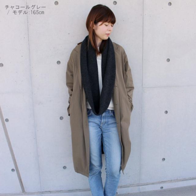 PRODIGAL 畦編み スヌード カシミヤ 100％ 日本製 レディース メンズ ロング マフラー 冬 シンプル カシミア ニット 五泉ニット カシミヤ100％畦編みロングスヌード_2