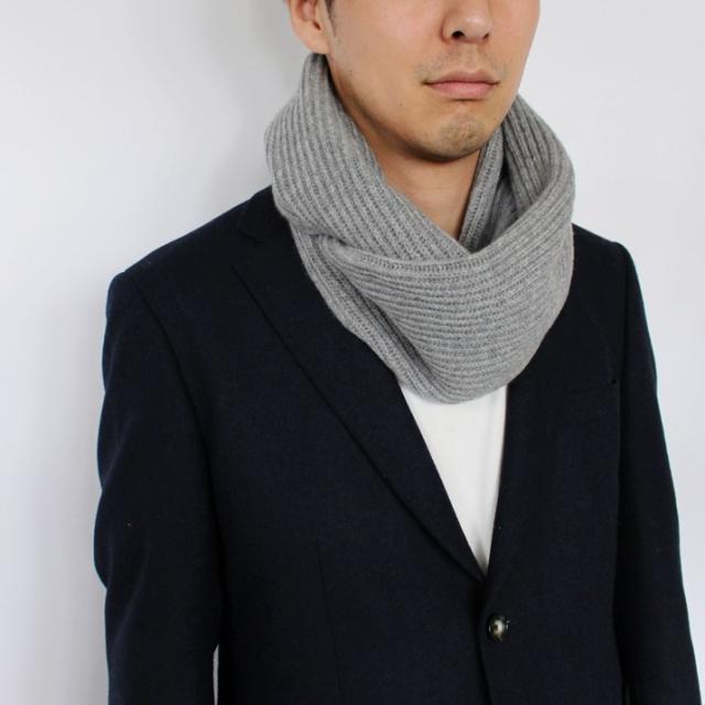 PRODIGAL 畦編み スヌード カシミヤ 100％ 日本製 レディース メンズ ロング マフラー 冬 シンプル カシミア ニット 五泉ニット カシミヤ100％畦編みロングスヌード_9