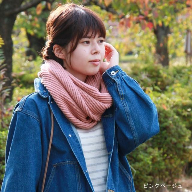 PRODIGAL 畦編み スヌード カシミヤ 100％ 日本製 レディース メンズ ロング マフラー 冬 シンプル カシミア ニット 五泉ニット カシミヤ100％畦編みロングスヌード_4