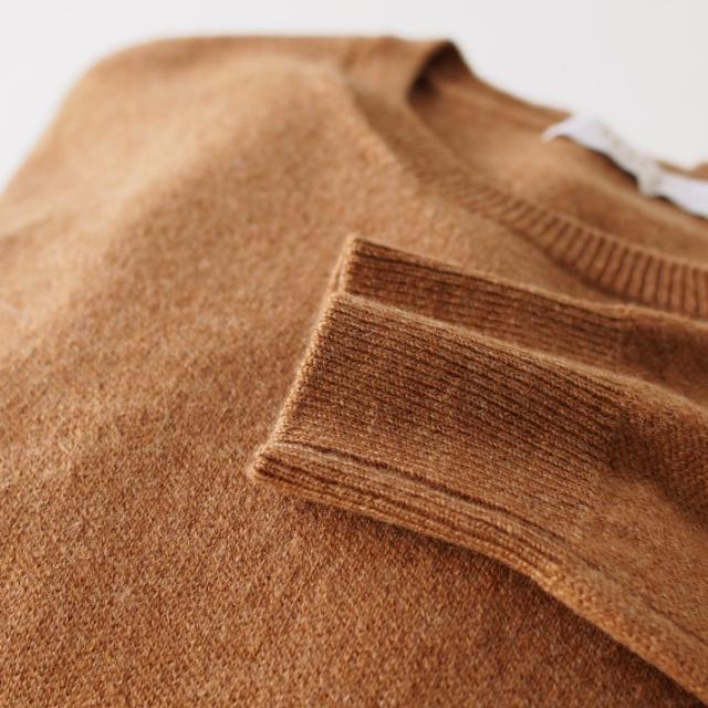 PRODIGAL ニット ワンピース カシミヤ ロング 日本製 フリーサイズ 秋 冬 長袖 クルーネック カシミア スリット シンプル 五泉ニット カシミヤ100％クルーネックワンピース_4