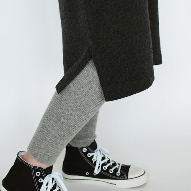 PRODIGAL ニット ワンピース カシミヤ ロング 日本製 フリーサイズ 秋 冬 長袖 クルーネック カシミア スリット シンプル 五泉ニット カシミヤ100％クルーネックワンピース_3