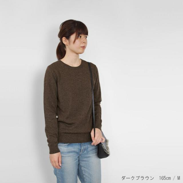 PRODIGAL カシミヤ 100% ニット 日本製 クルーネック セーター レディース S M L LL カシミア クルーネックセーター 薄手 無地 シンプル 長袖 秋冬 冬 五泉ニット カシミヤ100％クルーネックセーター_6