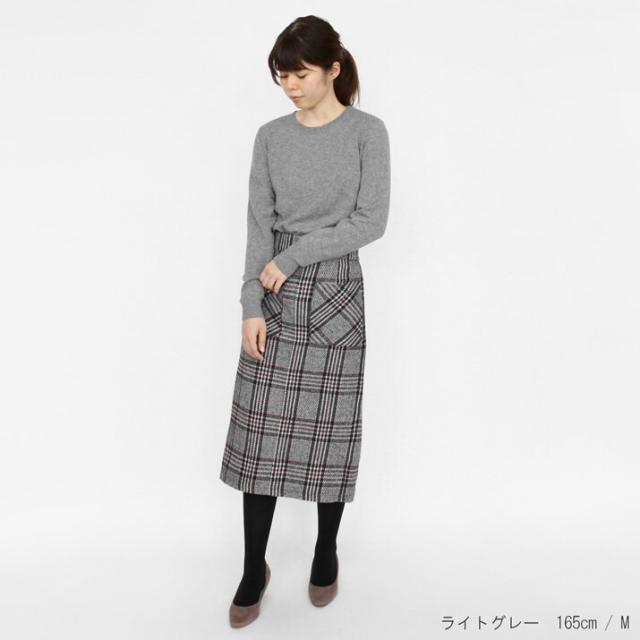 PRODIGAL カシミヤ 100% ニット 日本製 クルーネック セーター レディース S M L LL カシミア クルーネックセーター 薄手 無地 シンプル 長袖 秋冬 冬 五泉ニット カシミヤ100％クルーネックセーター_2