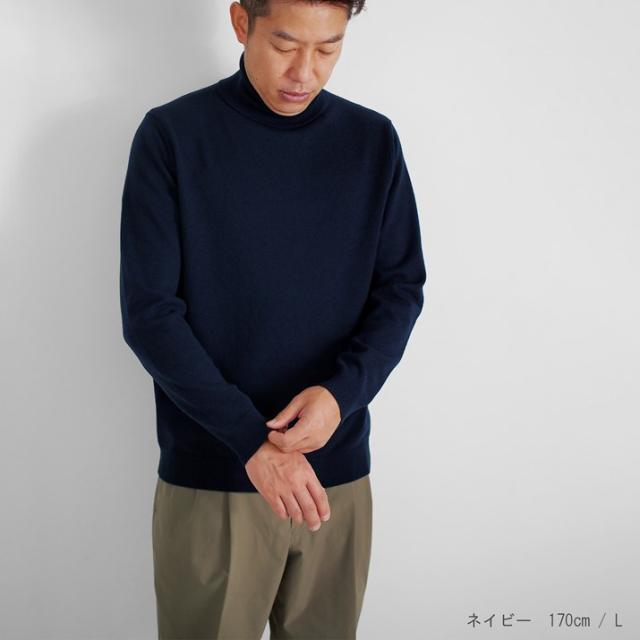 PRODIGAL カシミヤ 100％ メンズ セーター タートルネック 日本製 M L LL ニット カシミア 冬 秋冬 無地 シンプル 長袖 五泉ニット カシミヤ100％メンズタートルネックセーター_11