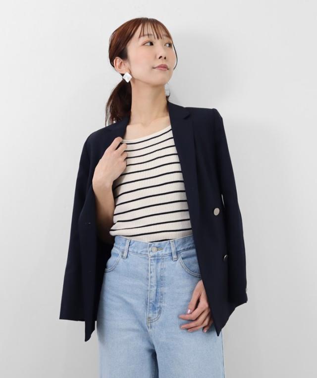 洗える シルク100％ リブニット 日本製 レディース M L サマーニット 春 夏 スクエアネック シンプル 五泉ニット ウォッシャブルシルク100％リブスクエアネックプルオーバー_11