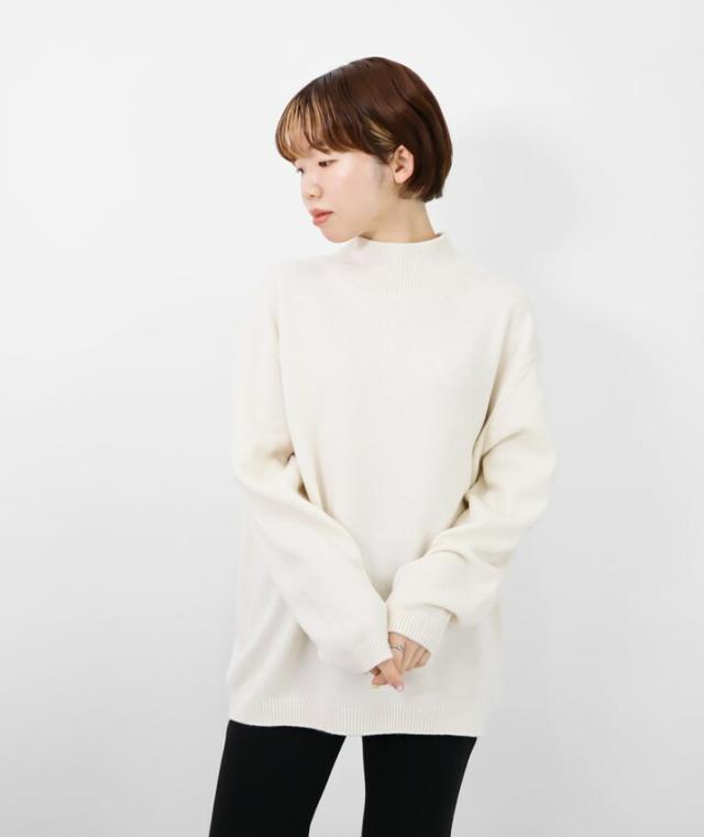PRODIGAL カシミヤ 100% ニット ハイネック 日本製 S M L LL セーター ユニセックス メンズ レディース 秋冬 冬 カシミア ゆったり 五泉ニット カシミヤ100％リラックスハイネックセーター_1
