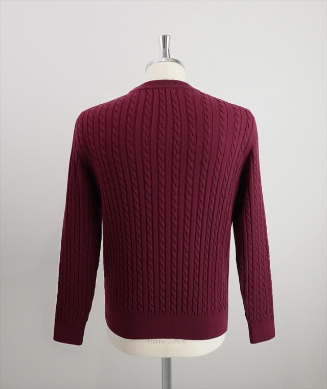 nacnarumade メンズ ケーブルニット セーター ウール 100% 秋冬 冬 秋