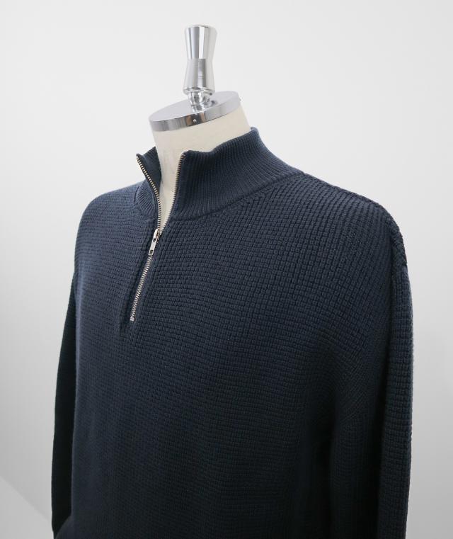 nacnarumade メンズ ニット ハーフジップ セーター ウール 100% 秋冬