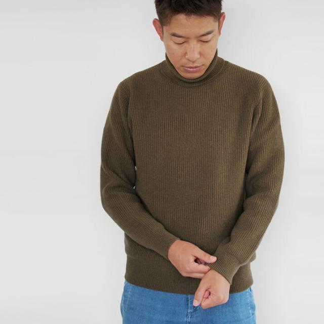 PRODIGAL メンズ セーター タートルネック ウール100％ M L 日本製 トップス 長袖 シンプル 無地 秋 冬 五泉ニット メンズミドルゲージタートルネックセーター_5