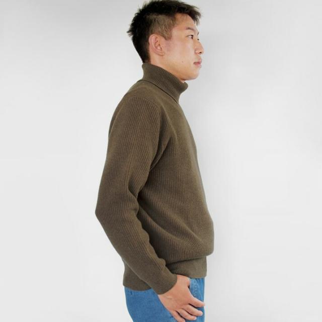 PRODIGAL メンズ セーター タートルネック ウール100％ M L 日本製 トップス 長袖 シンプル 無地 秋 冬 五泉ニット メンズミドルゲージタートルネックセーター_6