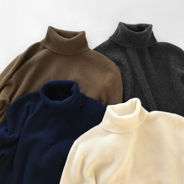 PRODIGAL メンズ セーター タートルネック ウール100％ M L 日本製 トップス 長袖 シンプル 無地 秋 冬 五泉ニット メンズミドルゲージタートルネックセーター_10