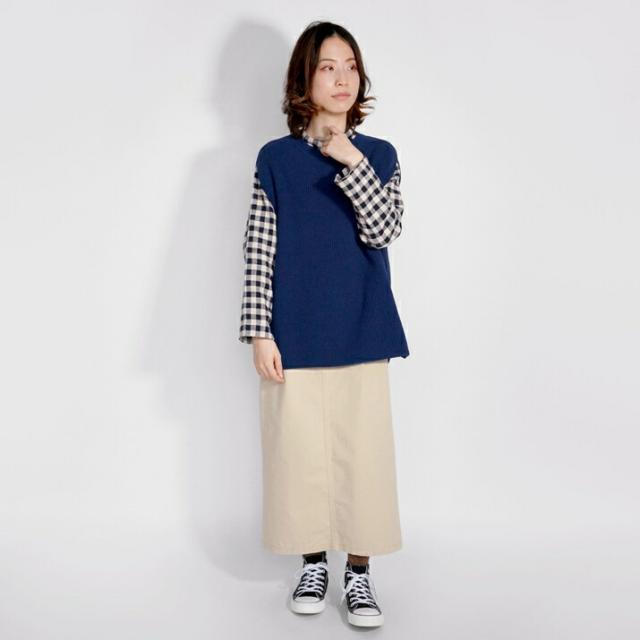 PRODIGAL ニットベスト 秋 秋冬 レディース 日本製 フリーサイズ ニット 無地 シンプル 丸首 コットン 畦編みコットンベスト_10