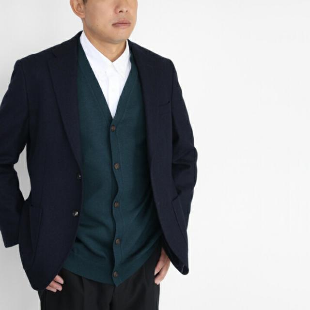 PRODIGAL メンズ カーディガン ウール100% 日本製 M L 冬 薄手 秋 ビジネス ニット 長袖 無地 五泉ニット ウール100％メンズカーディガン