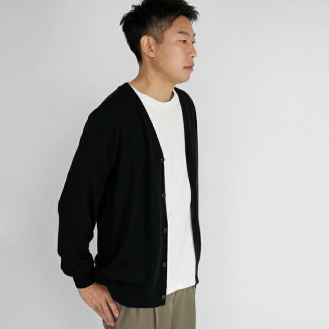 PRODIGAL メンズ カーディガン ウール100% 日本製 M L 冬 薄手 秋 ビジネス ニット 長袖 無地 五泉ニット ウール100％メンズカーディガン