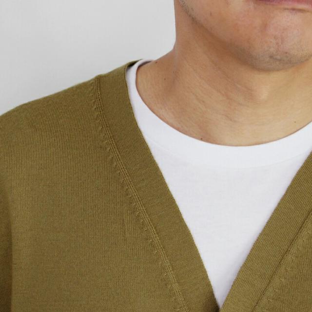 PRODIGAL メンズ カーディガン ウール100% 日本製 M L 冬 薄手 秋 ビジネス ニット 長袖 無地 五泉ニット ウール100％メンズカーディガン