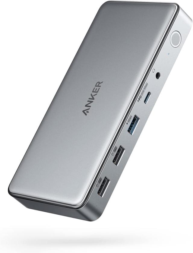 Anker 563 USB-C ドッキングステーション(10-in-1)最大100W出力 USB PD 対応 MST機能 3つ画面出力 4K対応 HDMIポート ディスプレイポート 1Gbps イーサネットポート 3.5mm オーディオジャック USB-Aポート USB-Cポート 搭載 国内正規品 A83955A1-70