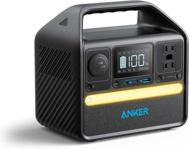 Anker 522 Portable Power Station(ポータブル電源 320Wh)【リン酸鉄リチウムイオン電池/充放電サイクル3000回以上/USB-C 2ポート搭載/AC300W/純正弦波/PowerIQ 3.0(Gen2)搭載/◇PSE技術基準適合】 国内正規品 A1721511
