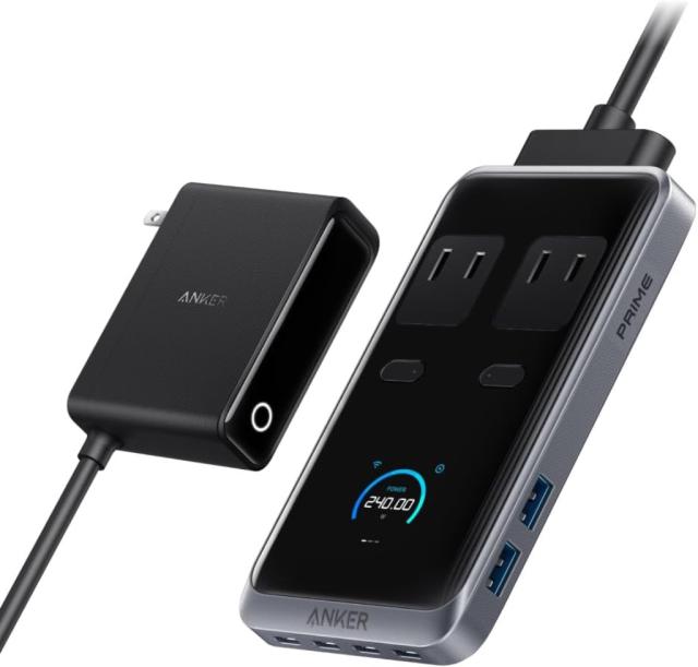 Anker Prime Charging Station(8-in-1 240W)[独自技術Anker GaNPrime採用/コンセント差込口 2口/USB-C 4ポート/USB-A 2ポート/PSE技術基準適合] 国内正規品 A91B2NF1