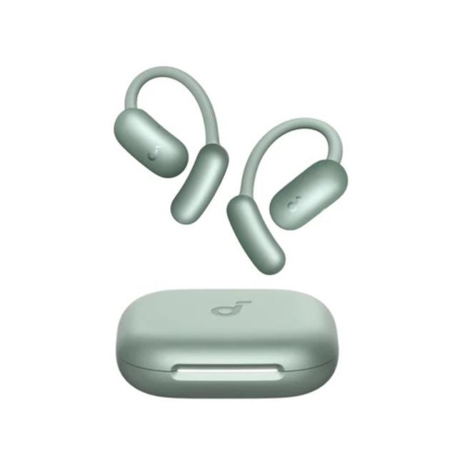 Anker Soundcore AeroFit 2(Bluetooth 5.4)【オープンイヤー型ワイヤレスイヤホン/IP55防塵防水規格/最大42時間再生/マルチポイント接続/PSE技術基準適合】シルバーグリーン 国内正規品 A3874N61