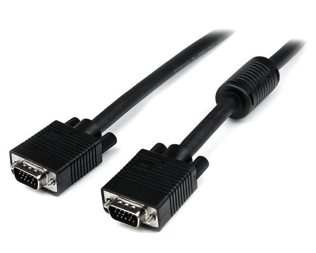 StarTech 15m 高解像度VGA(アナログRGB)同軸ディスプレイケーブル 高密度D-Sub15ピン(ミニ) オス-高密度D-Sub15ピン(ミニ) オス 1920x1200 ブラック MXTMMHQ15M