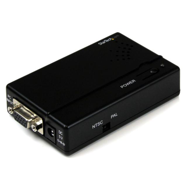 StarTech 高解像度VGA(D-Sub15ピン)-コンポジット(RCA)/S-Video端子(ミニDIN4ピン)ダウンスキャンコンバーター/ビデオ映像スケーラー/変換器アダプタ パソコンからテレビへ NTSC/PAL選択可能 VGA2VID