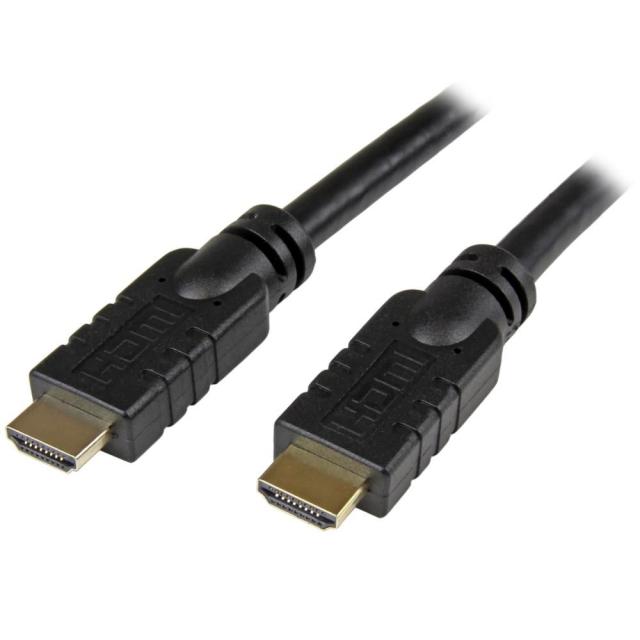 StarTech HDMI 1.4 ケーブル/30m/アクティブ/4K30Hz/CL2規格/壁内配線可/3D映像/イーサネット対応/Hight Speed HDMI&reg;/オス-オス/ブラック/ウルトラHD UHD/Ultra HD 4K モニター ディスプレイ コード HDMM30MA