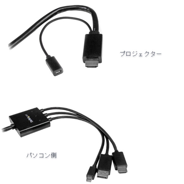 StarTech HDMI /DisplayPort /Mini DisplayPort - HDMI 変換アダプタケーブル 2m HDMI /ミニディスプレイポート /ディスプレイポート（オス） - DPMDPHD2HD