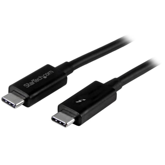 StarTech Thunderbolt 3ケーブル/2m/4K60Hz/20Gbps/100W USB PD/Thunderbolt 4 USB-C DisplayPort互換/ブラック/サンダーボルト 高速データ転送 モニター ディスプレイ 映像出力 TBLT3MM2M
