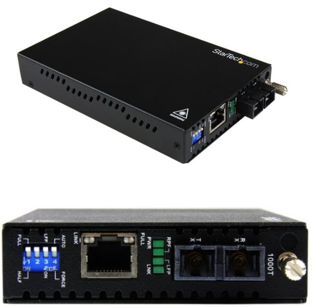 StarTech ギガビットイーサネット光メディアコンバータ マルチモード対応 ギガビットイーサネット(1000Base-T) - 光ファイバ(100BASE-SX) 最大550m延長 RJ-45(メス) - 光ファイバ SCデュプレックス(メス) ET91000SC2