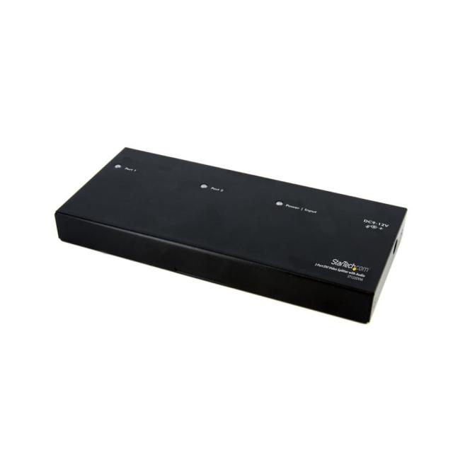 StarTech 2出力対応DVIディスプレイスプリッター オーディオ対応 ビデオ・モニタ分配器 1920x1200(60Hz)対応 最大10m ST122DVIA