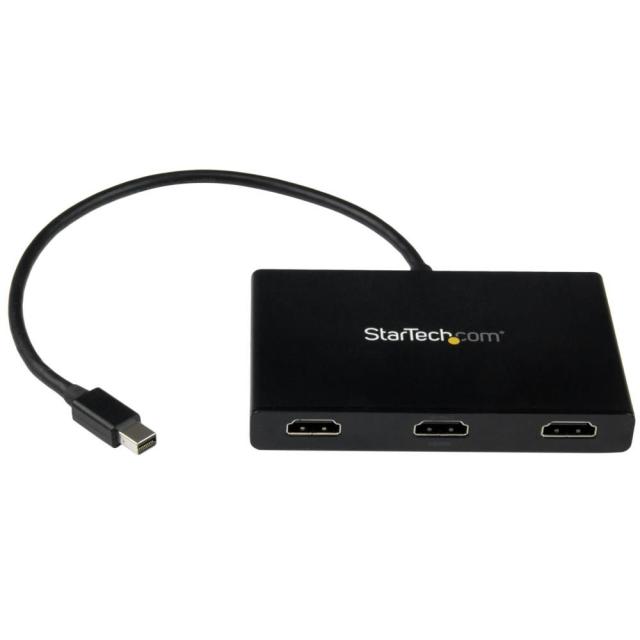StarTech 3ポートMSTハブ Mini DisplayPort - 3x HDMI マルチモニタースプリッタ ミニディスプレイポート(オス) - 3x HDMI(メス) 4K対応 Windowsのみ対応 MSTMDP123HD