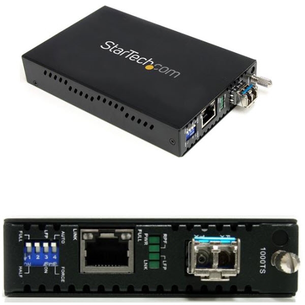 StarTech ギガビットイーサネット対応光メディアコンバータ 1000BASE-T(RJ45) - 1000BASE-LX(シングルモード/ LC) 40km ET1000S40LC2