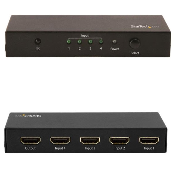 StarTech 4入力1出力HDMIディスプレイ切替器/スイッチャ—/セレクター 自動切替機能付き Ultra HD 4K/60Hz対応 リモコン付属 VS421HD20 9,230円