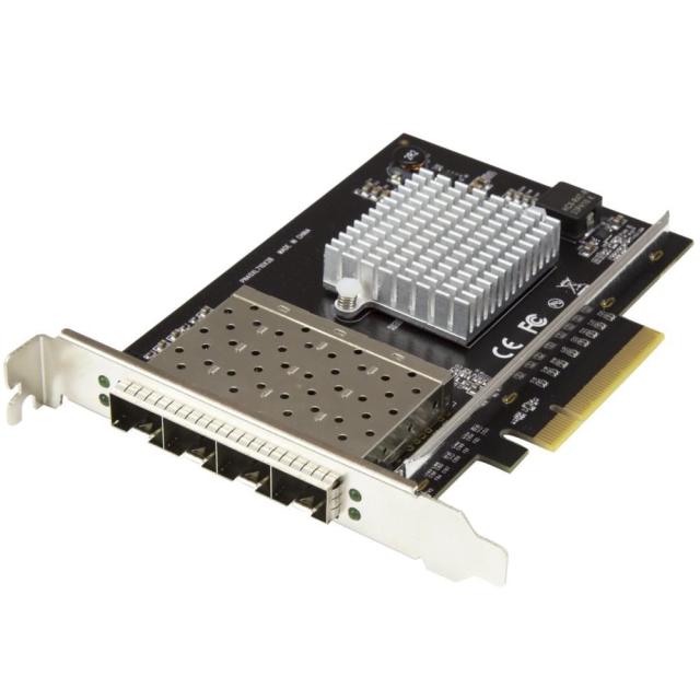 StarTech 10ギガビットイーサネット対応4ポートSFP+搭載光ファイバーネットワークカード PCI Express接続 Intel XL710チップ搭載 10GbE対応4x SFP+搭載LANカード PEX10GSFP4I