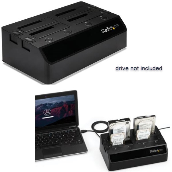 StarTech HDD/SSD スタンド/USB 3.0接続/4ベイ/2.5/3.5インチ SATA 1.0/2.0/3.0/ホットスワップ &amp; トップローディング/USB-Aケーブル &amp; ACアダプター付属/ハードドライブドッキングステーション/外付けハードディスク ドック SDOCK4U33