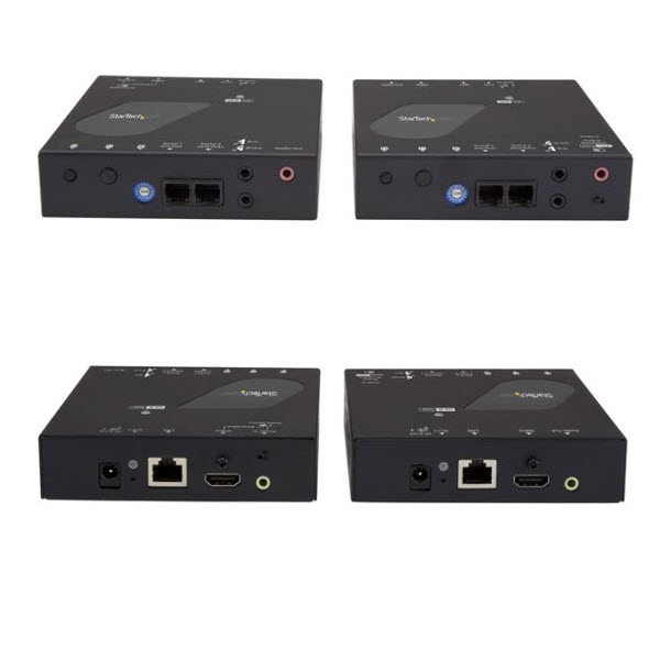 StarTech IP対応HDMI延長分配器キット 4K/30Hz対応 LAN回線経由型HDMI信号エクステンダー送受信機セット Cat5e/Cat6ケーブル対応 ST12MHDLAN4K