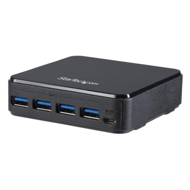StarTech 4x4対応 USB 3.0 周辺機器共有スイッチ 4台のコンピュータから4口の周辺機器にアクセス PC4台共有USB 3.0切替器 Mac/Windows/Linux対応 HBS304A24A