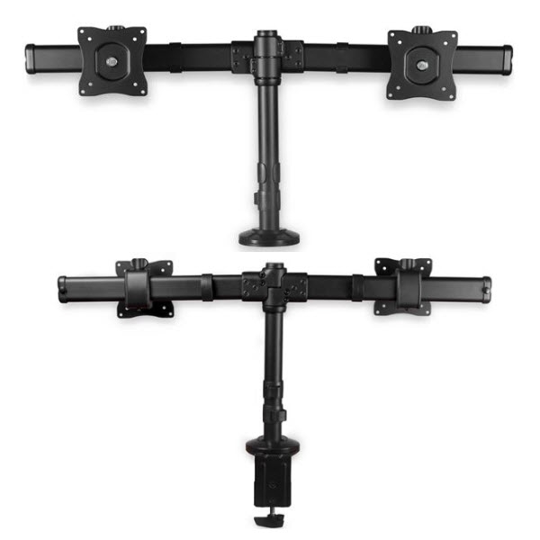 StarTech デュアルモニターアーム 13-27インチモニタに対応 VESA準拠 クランプ/グロメット固定方式 昇降デスクとの共用で疲労軽減 ARMBARDUOG